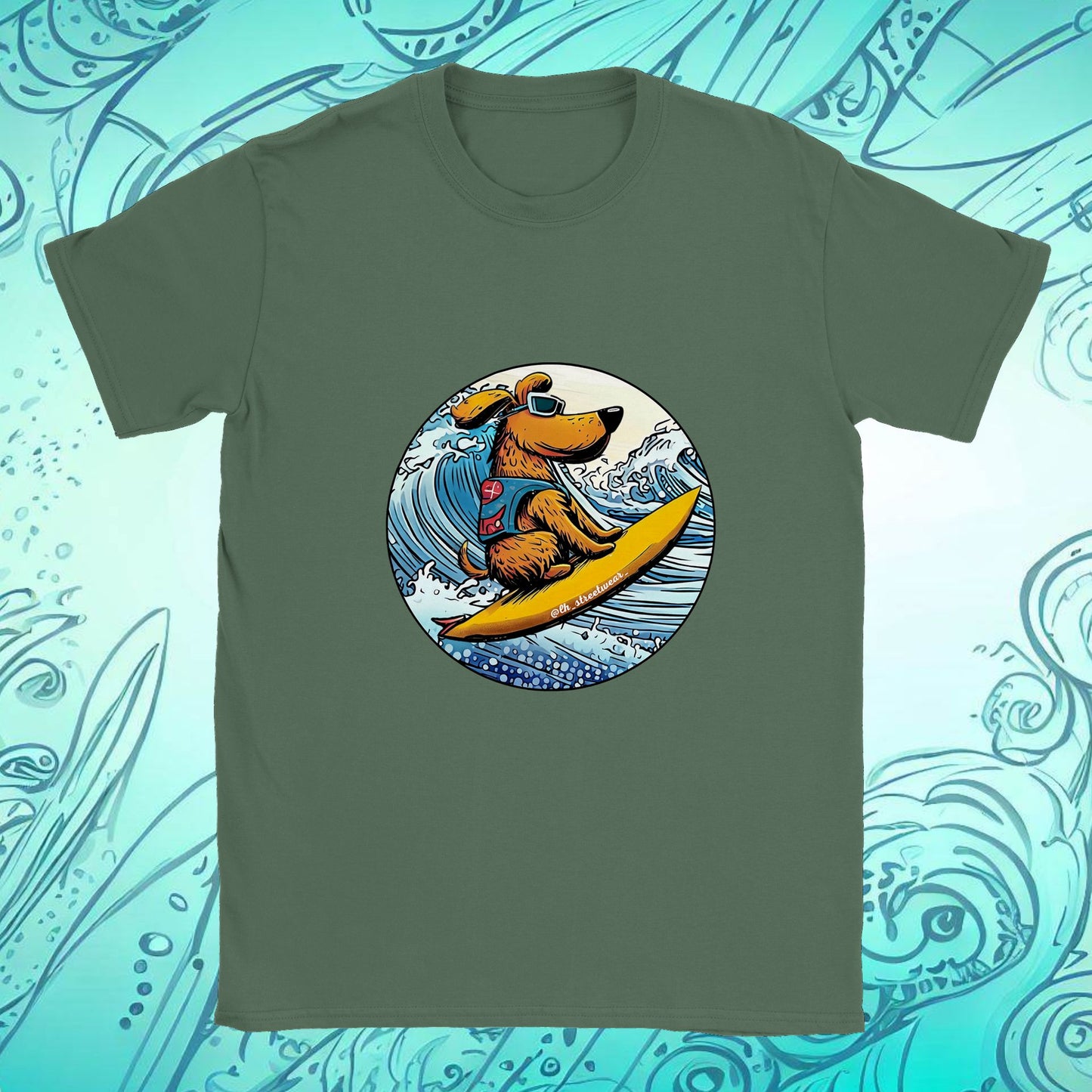 Surfer Dog - Unisex T-Shirt