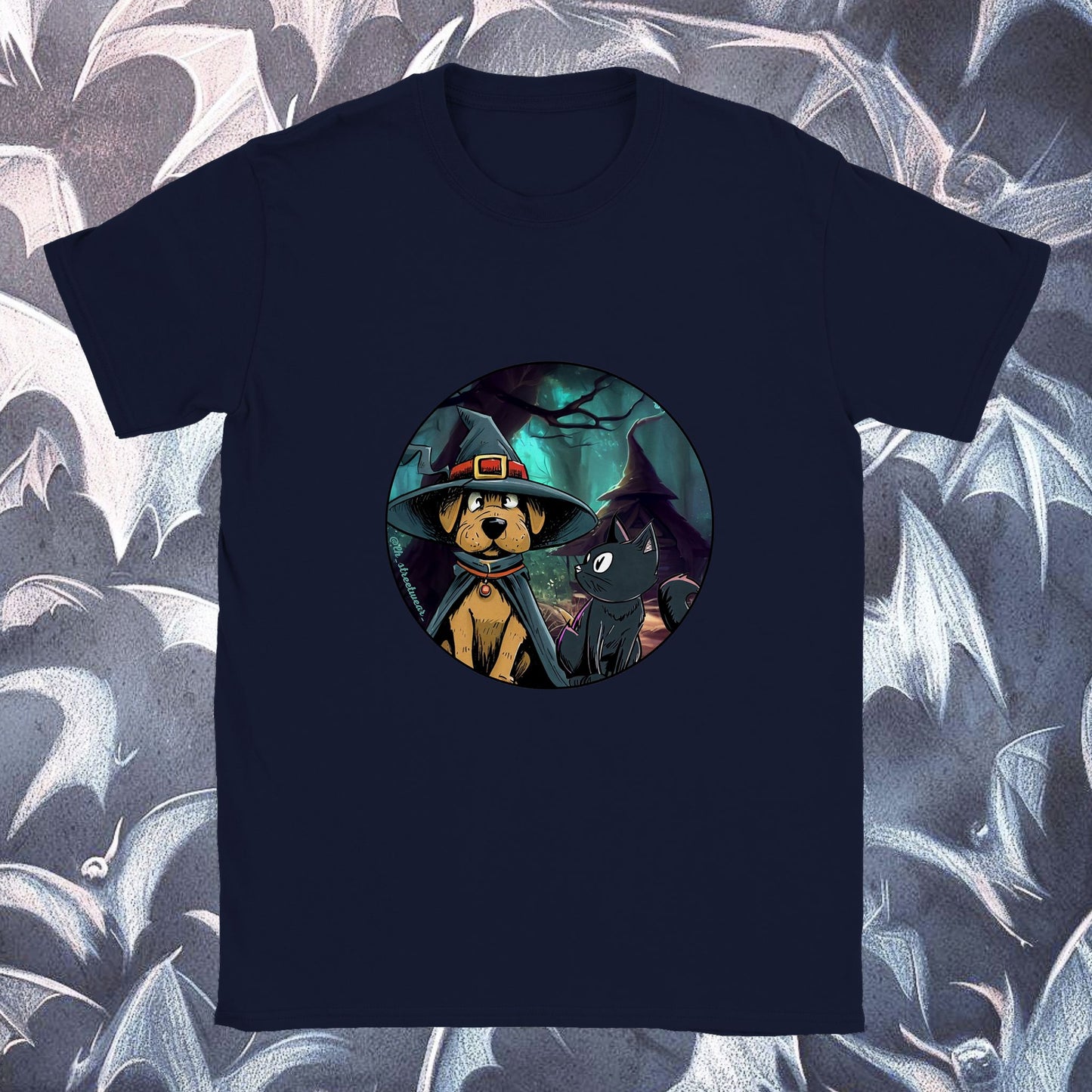 PerriBruja y Gato 🎃 Halloween - Camiseta Unisex