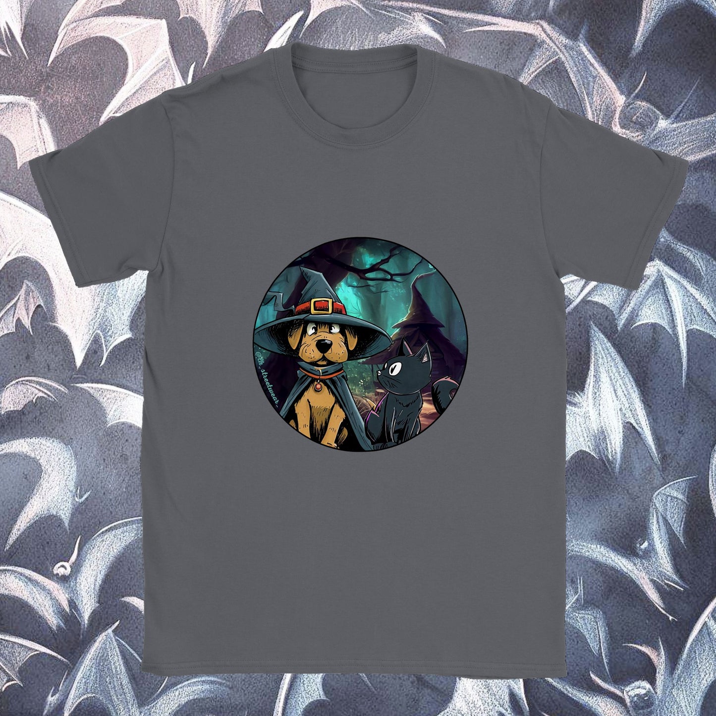 PerriBruja y Gato 🎃 Halloween - Camiseta Unisex