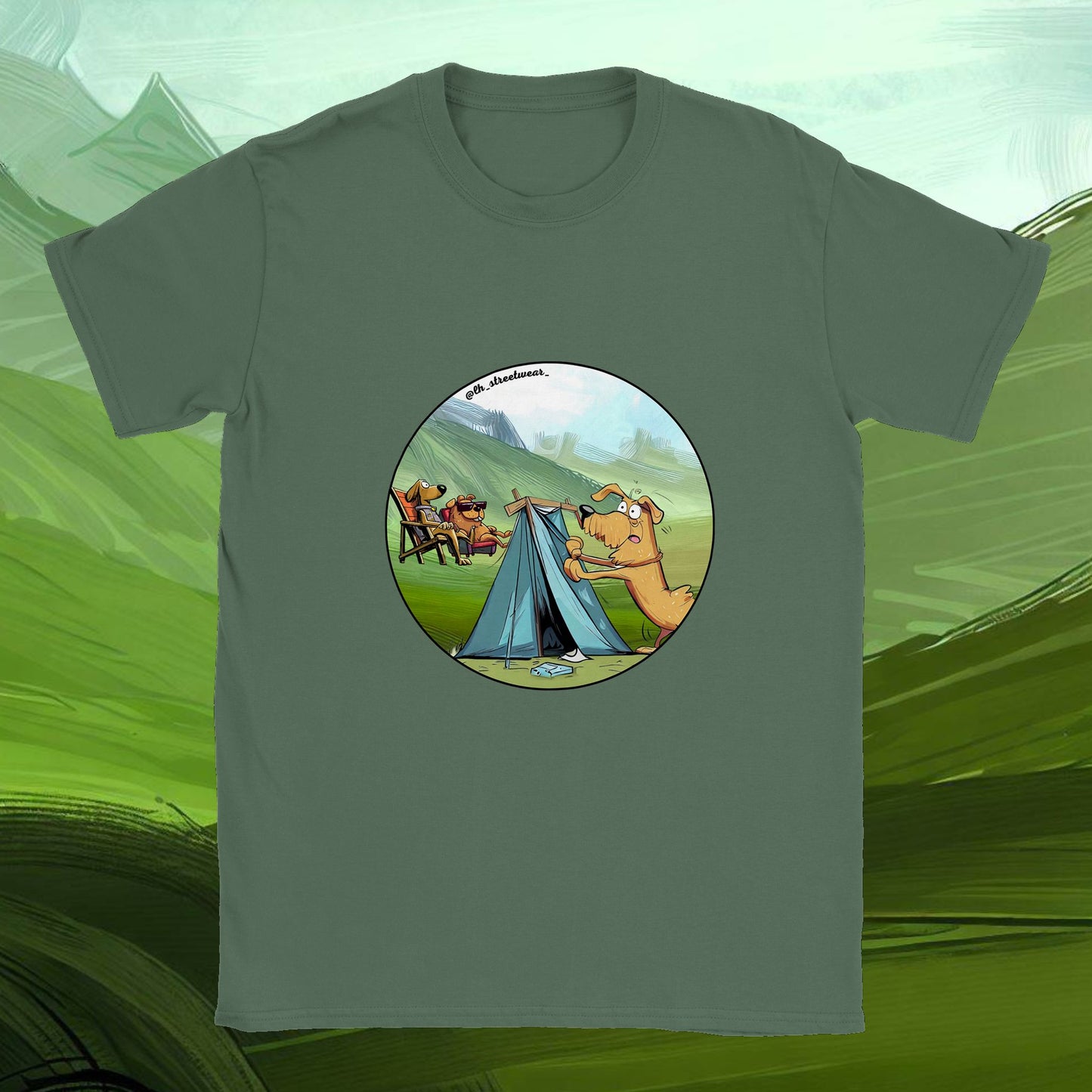 Camping Dog - Unisex T-Shirt