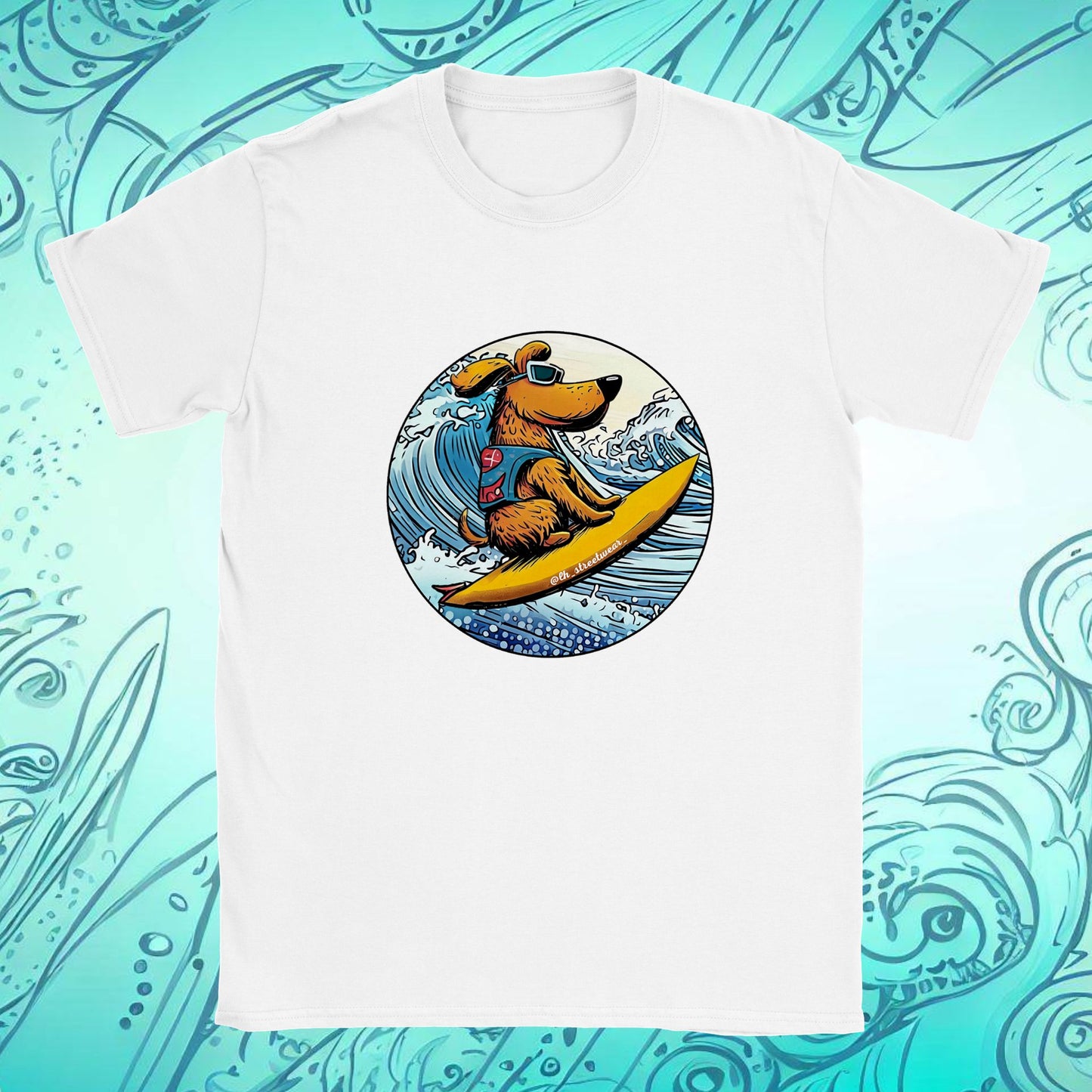 Surfer Dog - Unisex Kids T-Shirt