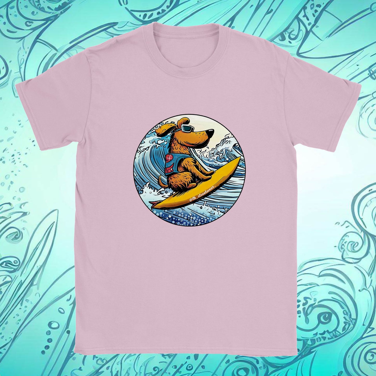 Surfer Dog - Unisex Kids T-Shirt