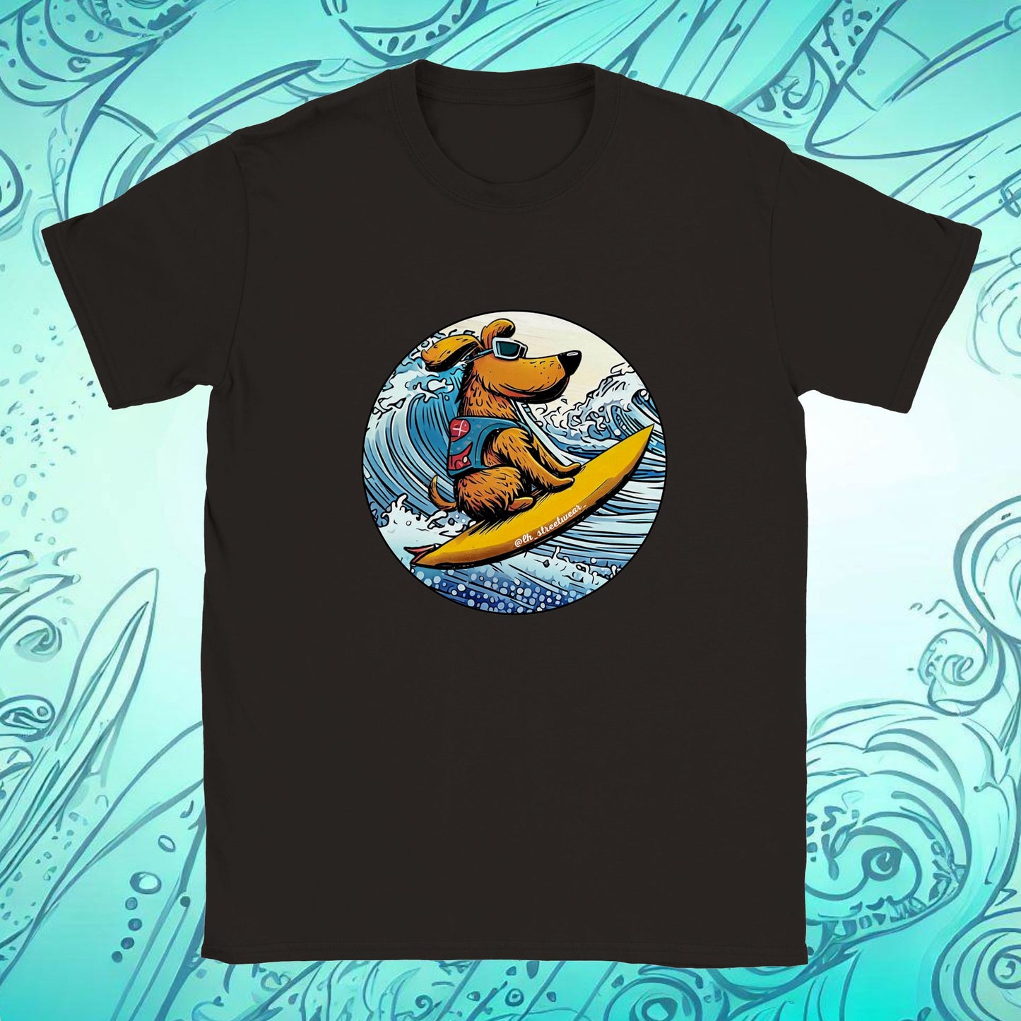 Surfer Dog - Unisex Kids T-Shirt