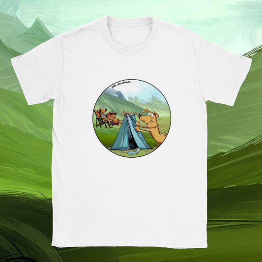 Camping Dog - Unisex Kids T-Shirt