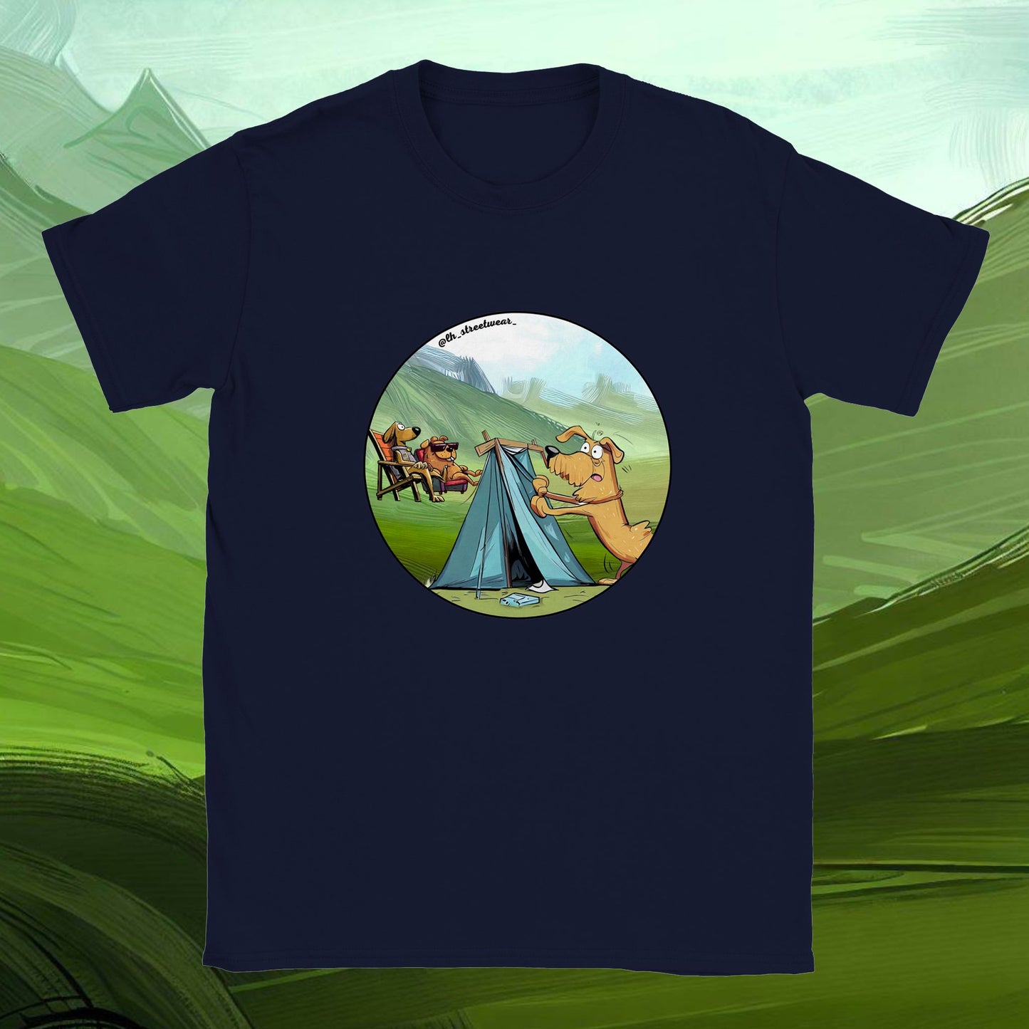 Camping Dog - Unisex Kids T-Shirt