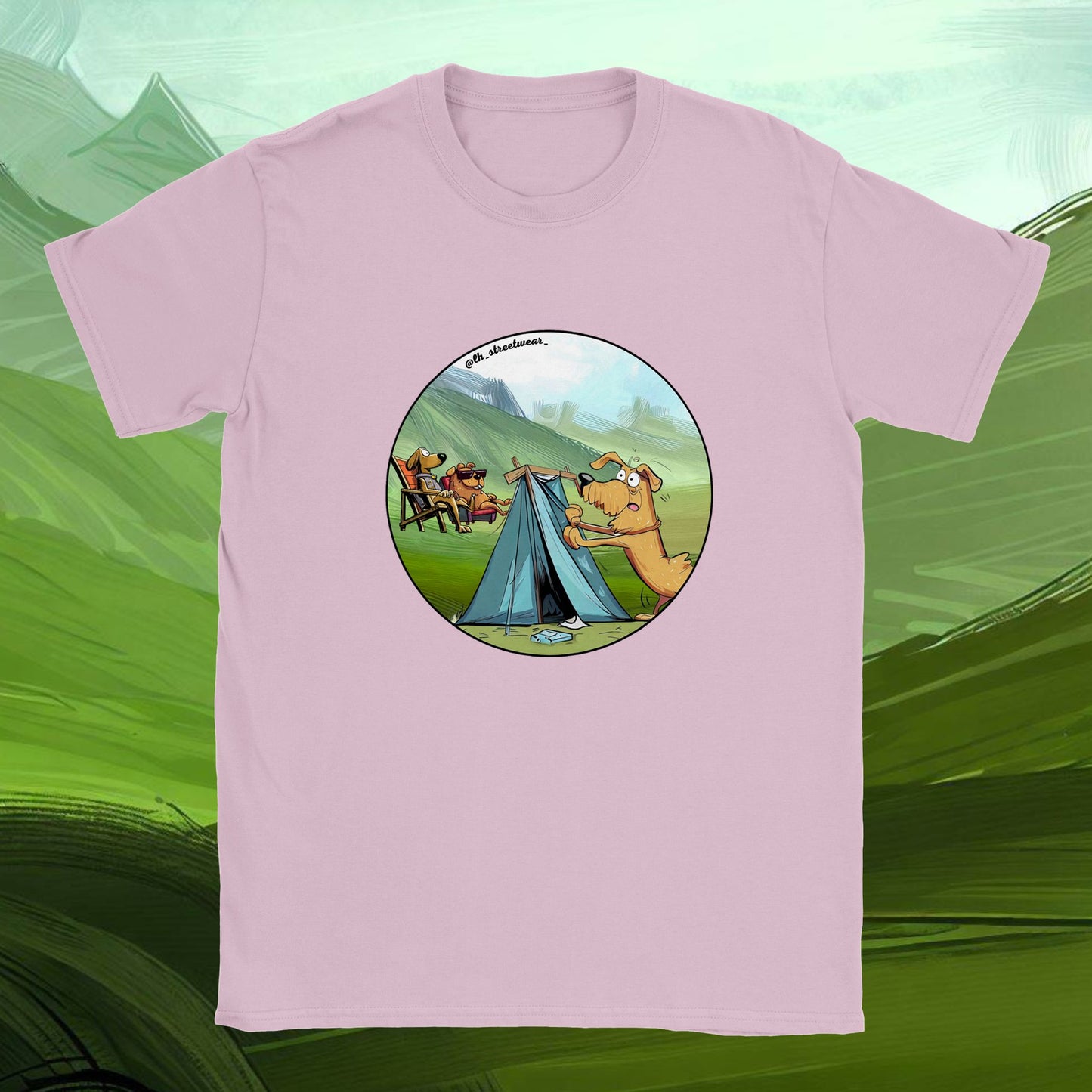 Camping Dog - Unisex Kids T-Shirt