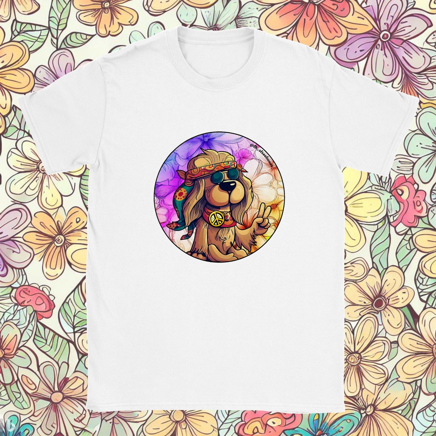 Hippie Dog - Unisex Kids T-Shirt