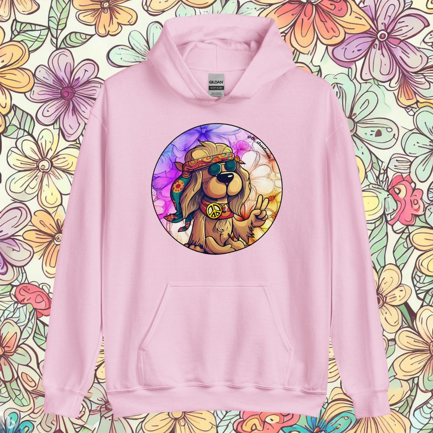 Hippie Dog - Unisex Heavy Blend Hoodie, front image