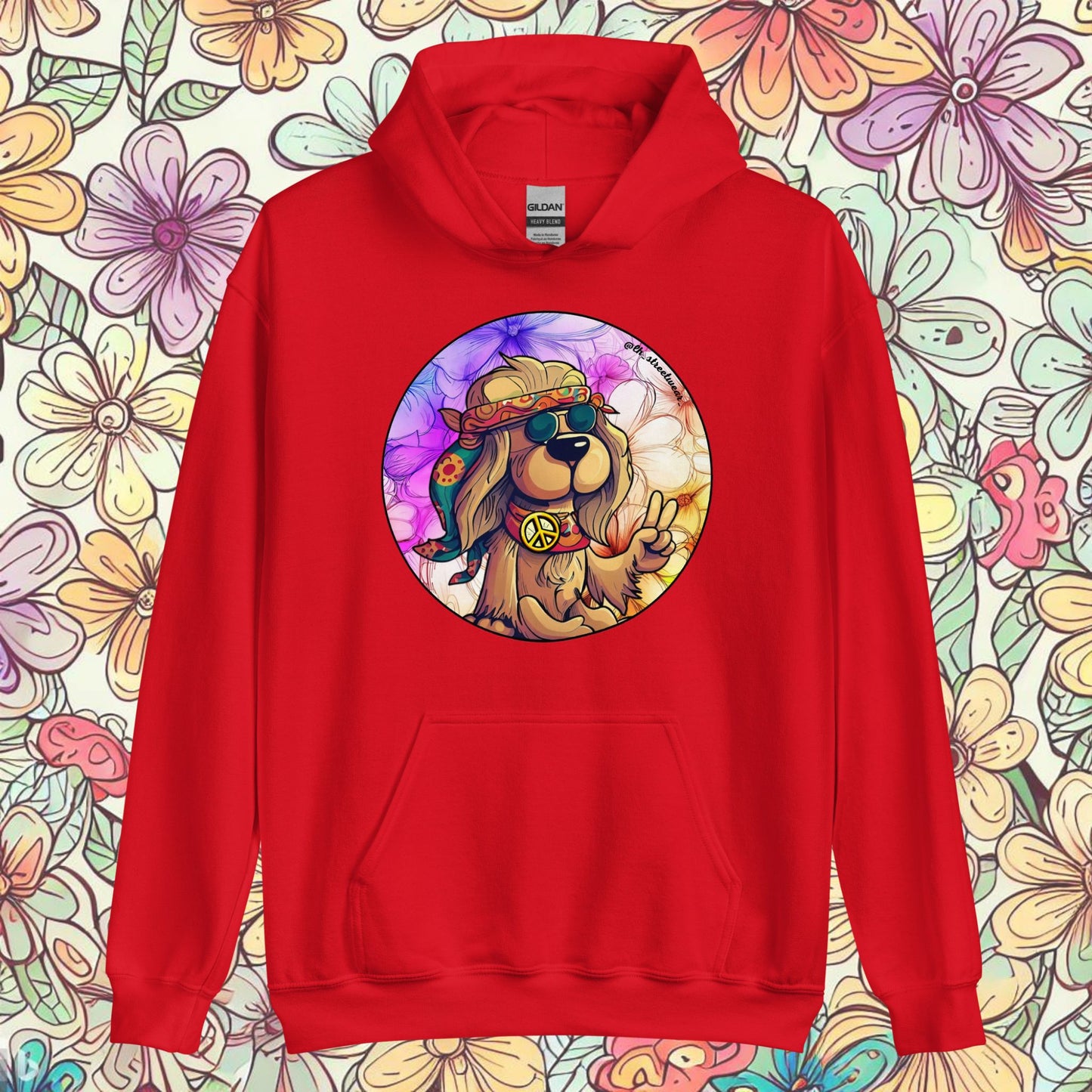 Hippie Dog - Unisex Heavy Blend Hoodie, front image