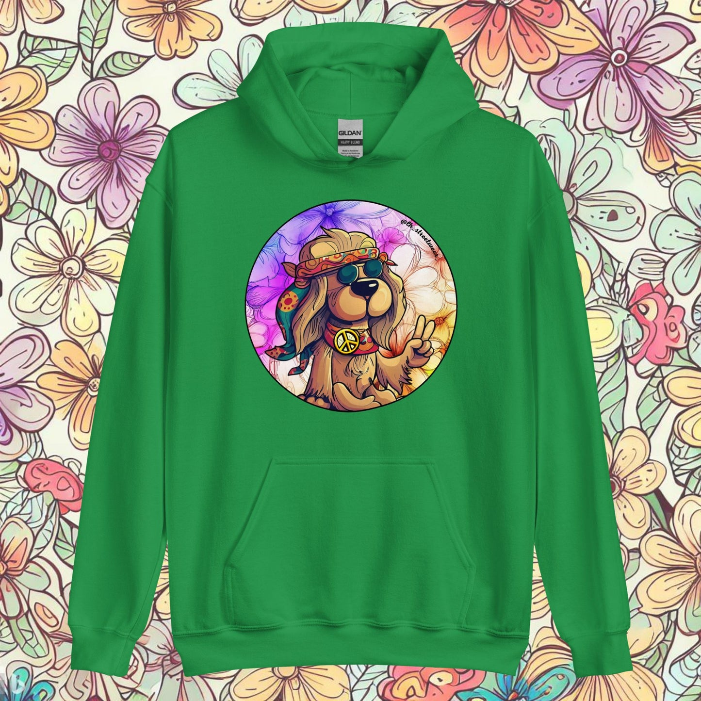 Hippie Dog - Unisex Heavy Blend Hoodie, front image