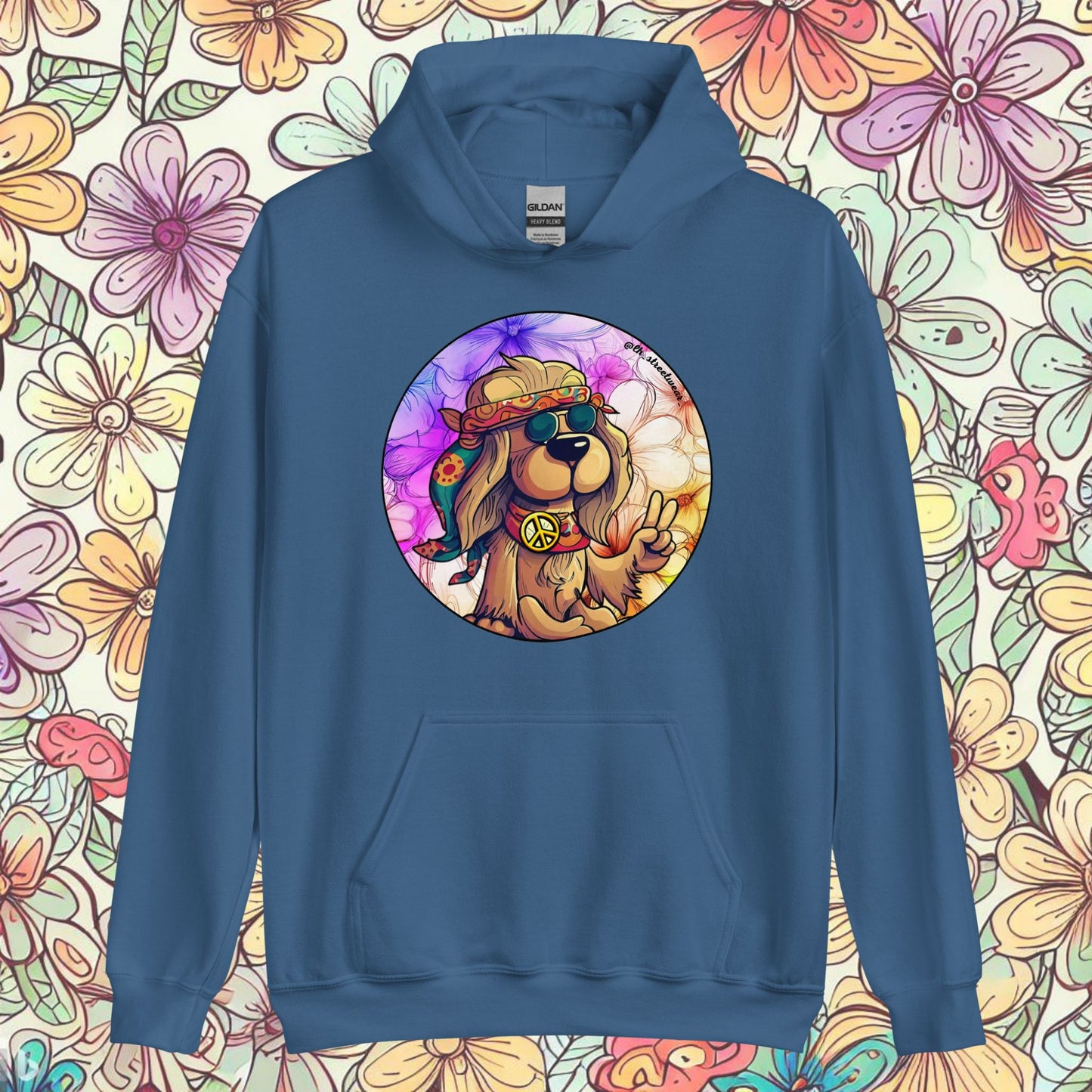 Hippie Dog - Unisex Heavy Blend Hoodie, front image