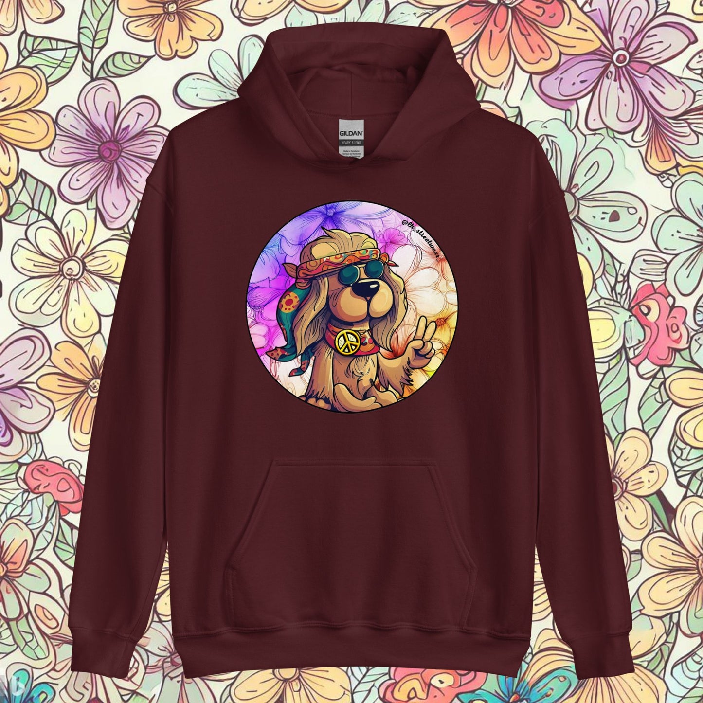 PerriHippie - Sudadera con capucha unisex, imagen delantera