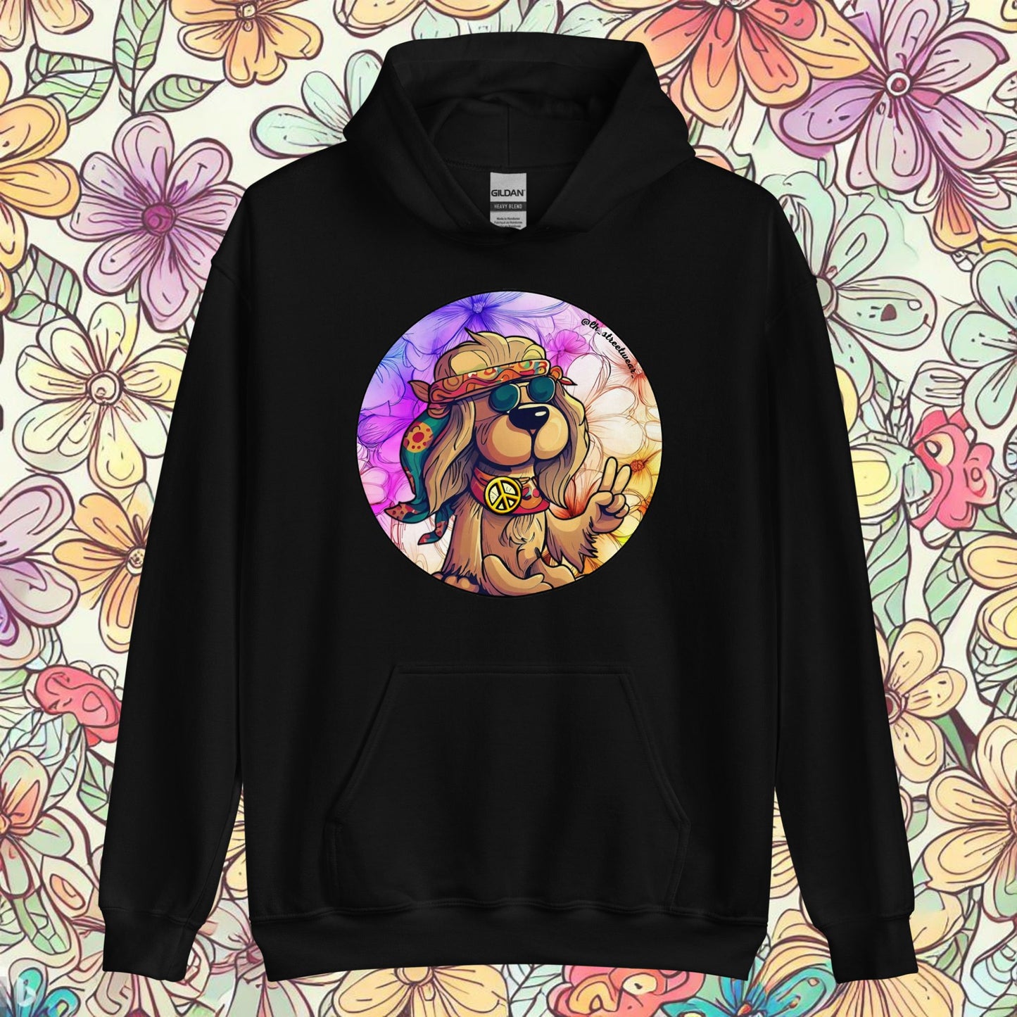 Hippie Dog - Unisex Heavy Blend Hoodie, front image