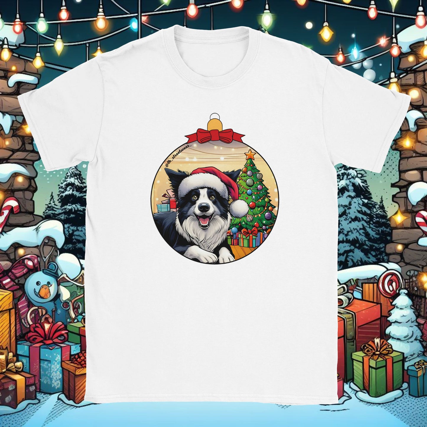 Navidad - Camiseta Unisex - Border Collie