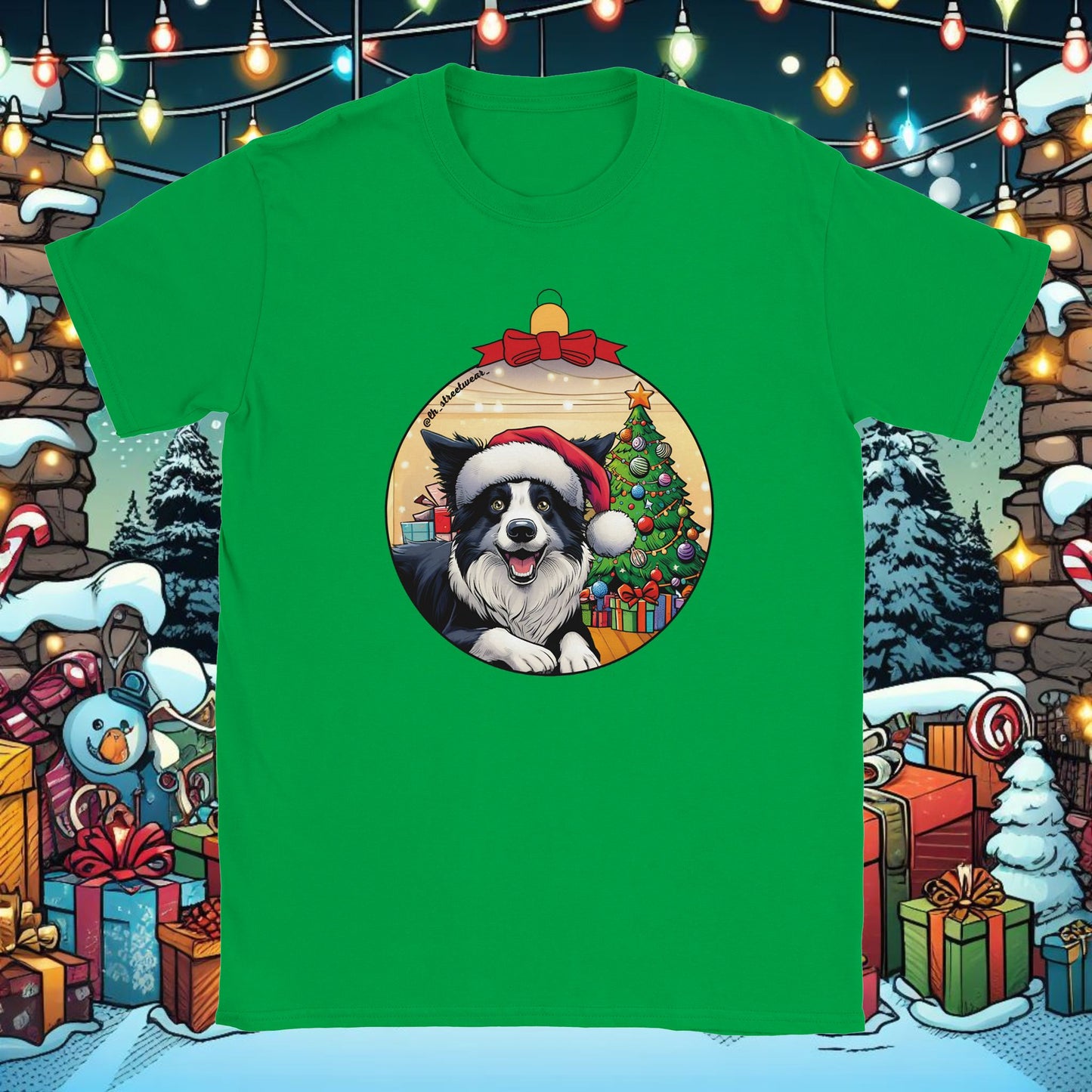 Navidad - Camiseta Unisex - Border Collie