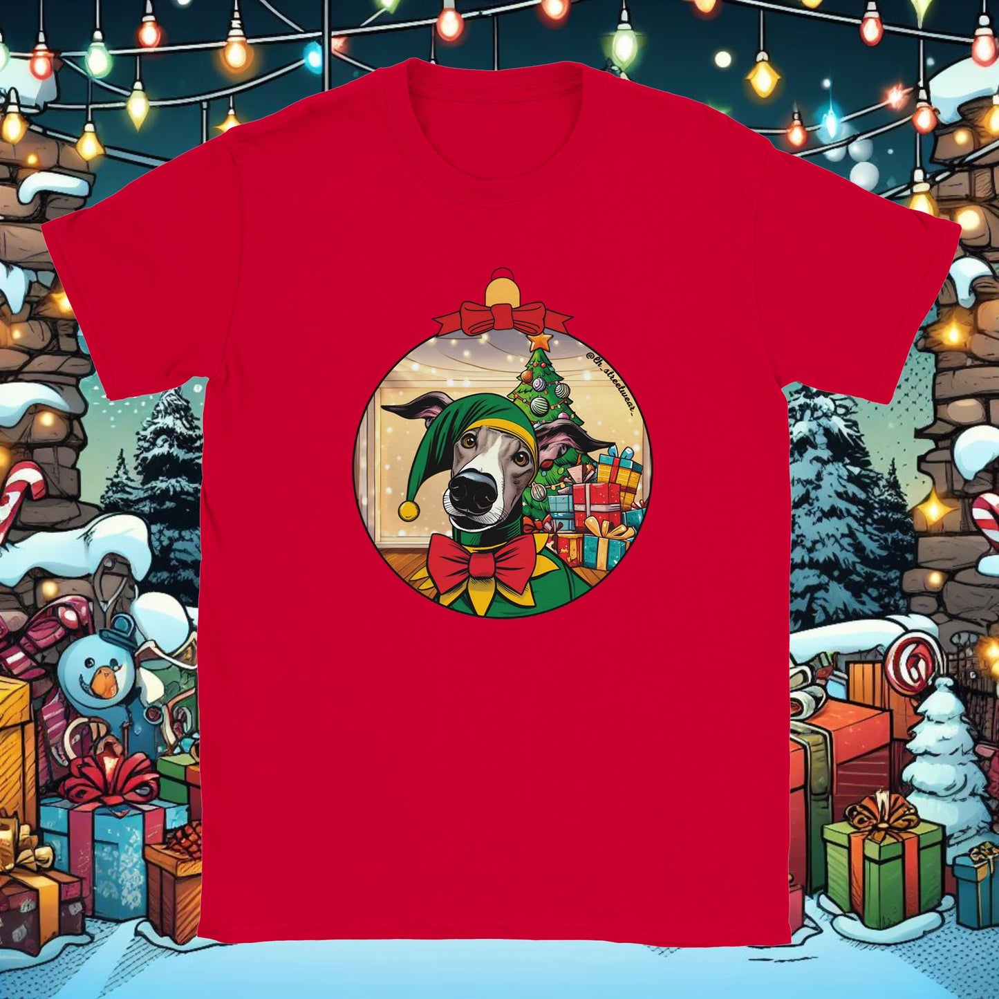 Christmas - Unisex T-Shirt - Greyhound