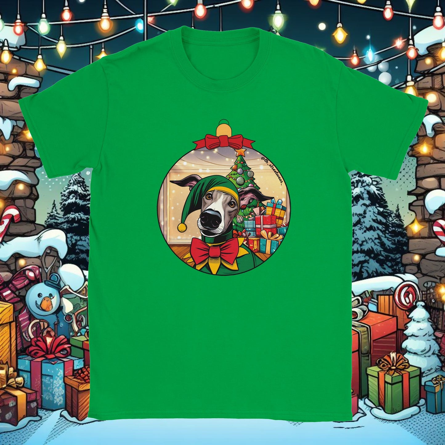 Christmas - Unisex T-Shirt - Greyhound