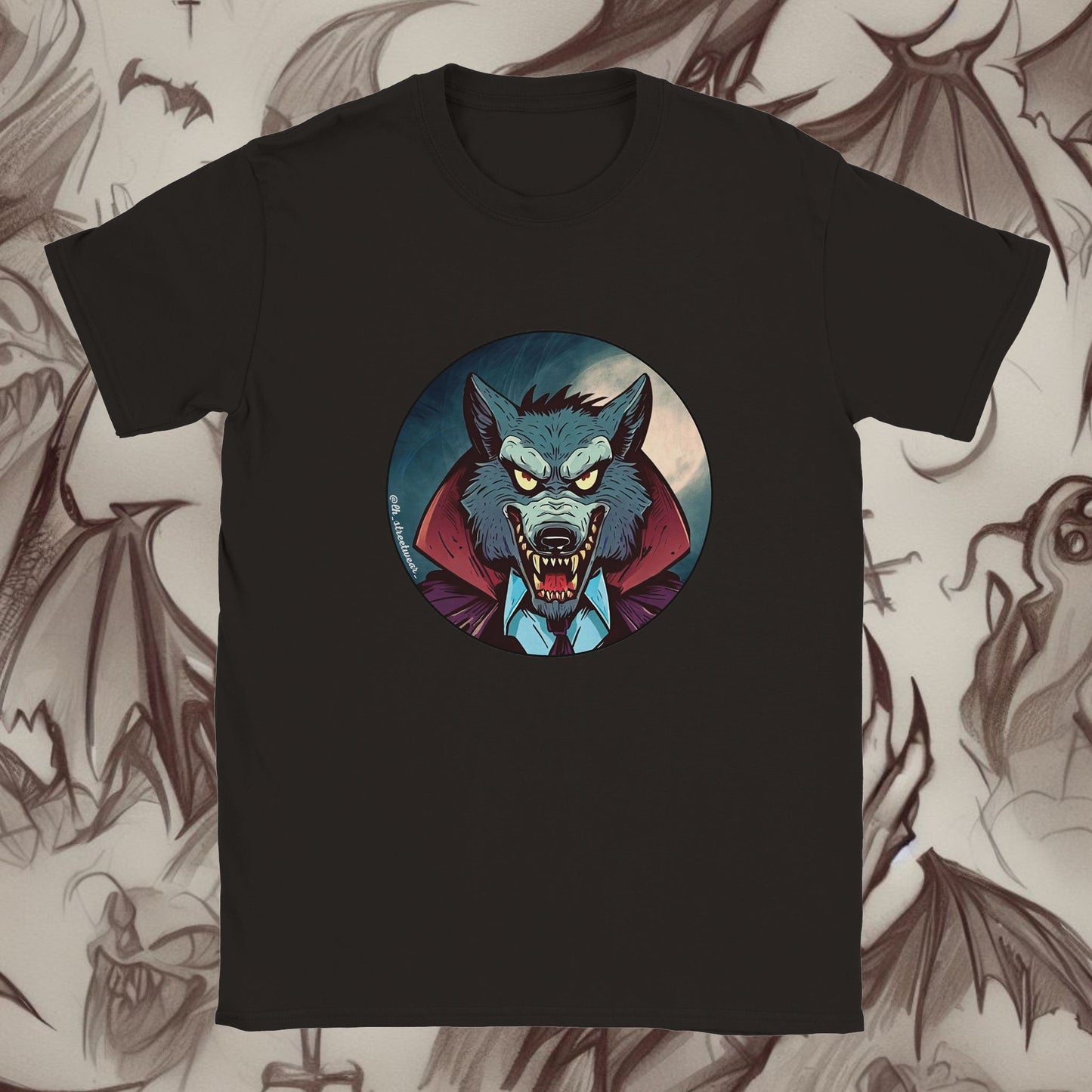 Vampire Wolf 🎃 Halloween - Unisex Kids T-Shirt