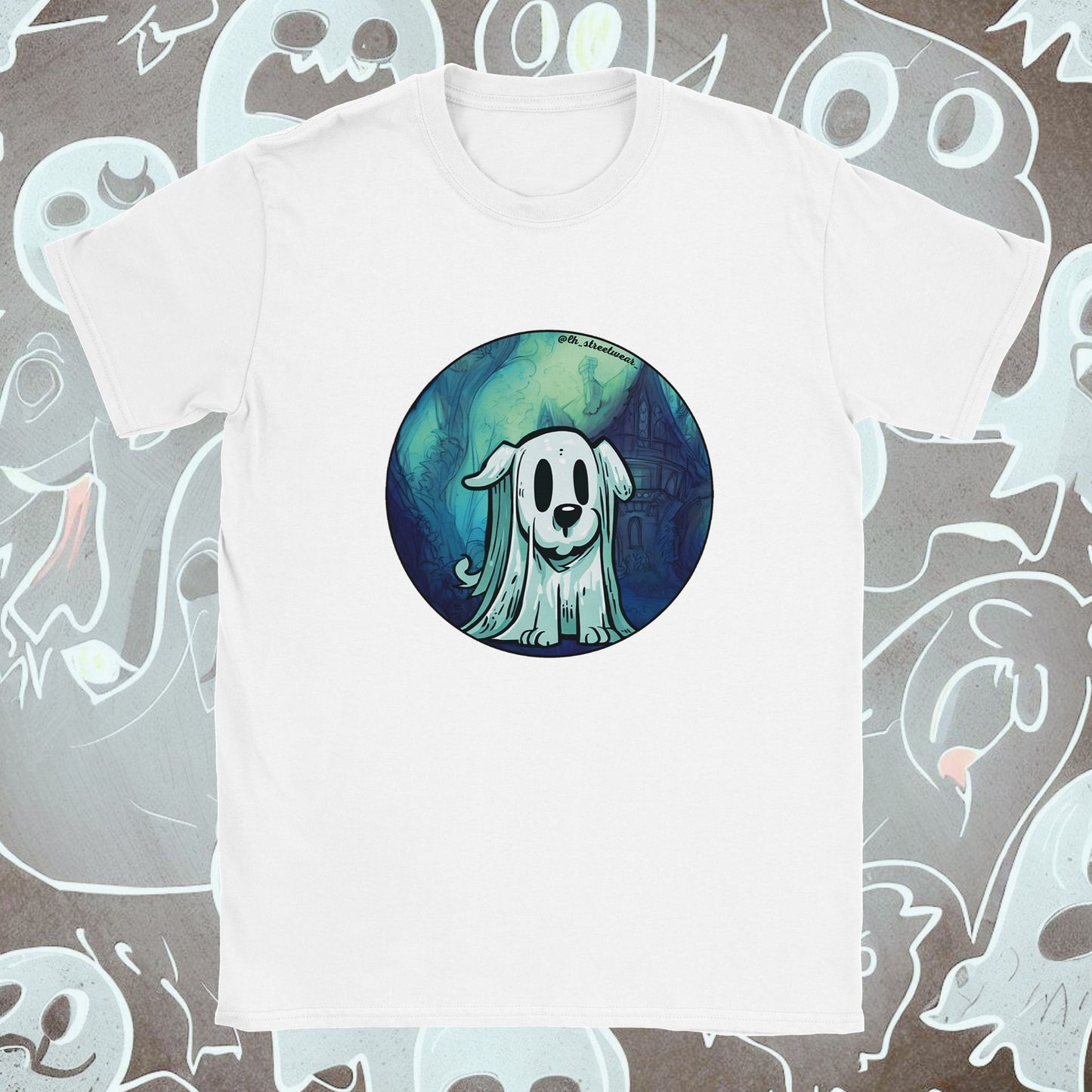 Ghost Dog 🎃 Halloween - Unisex Kids T-Shirt