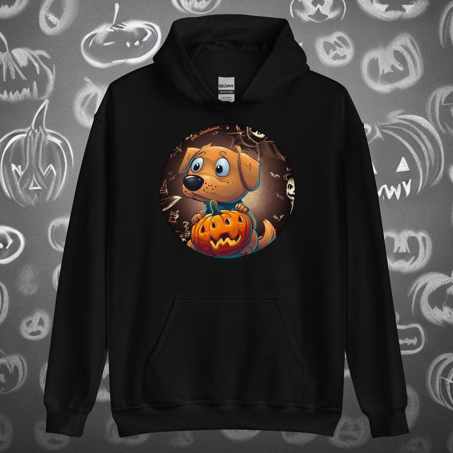 Pumpkin Dog 🎃 Halloween - Unisex Heavy Blend Hoodie, front image