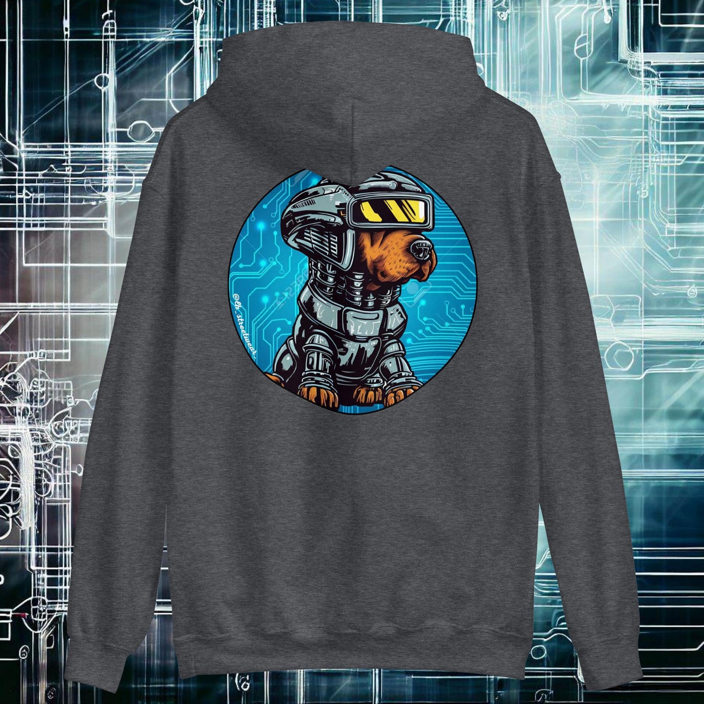 RoboDog - Sudadera con capucha unisex, imagen trasera