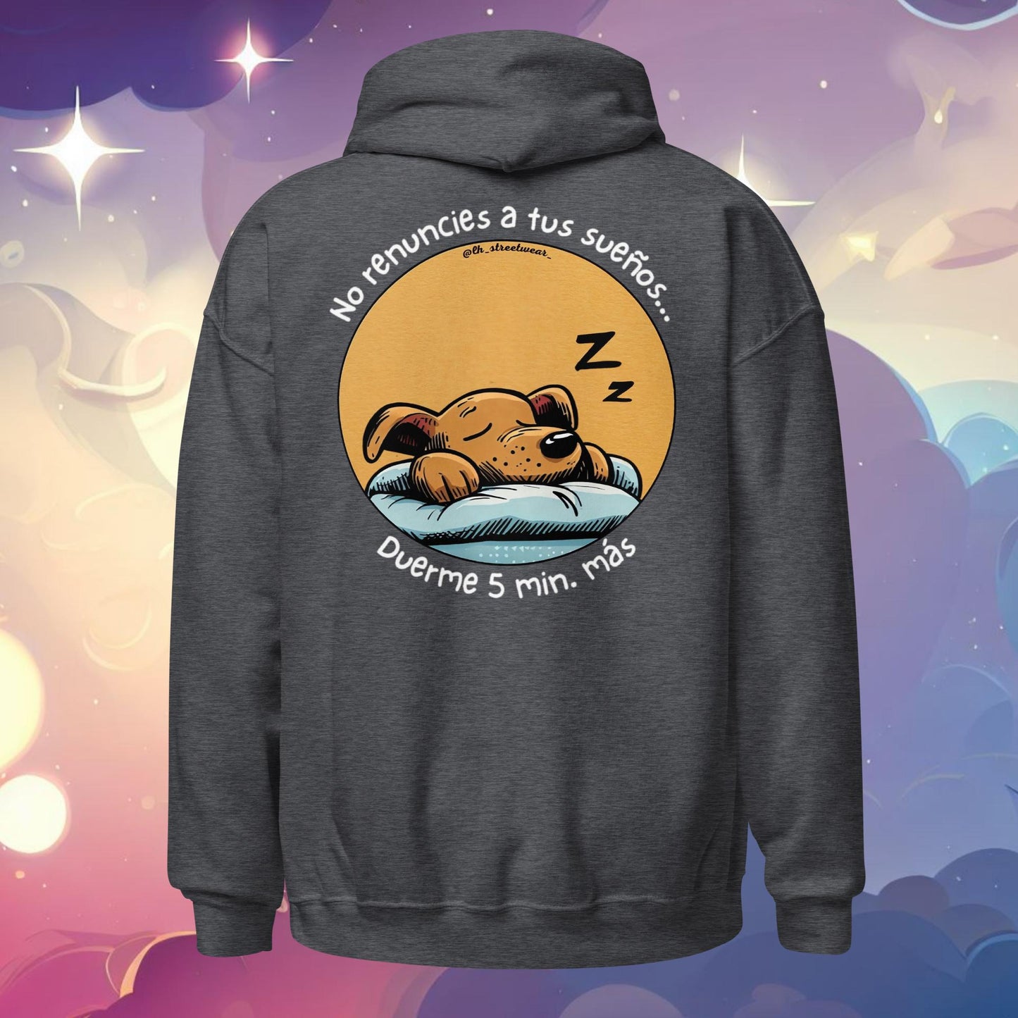 No renuncies a tus sueños - Sudadera con capucha unisex, imagen trasera