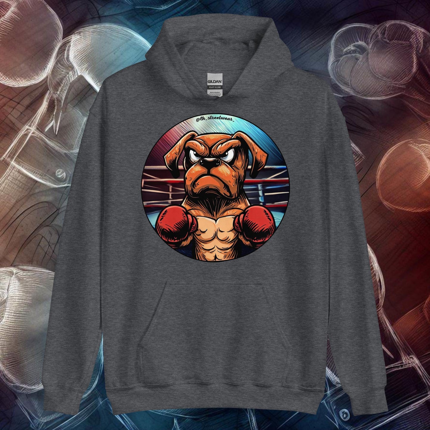 Doggy Boxer - Unisex Heavy Blend Hoodie, front image