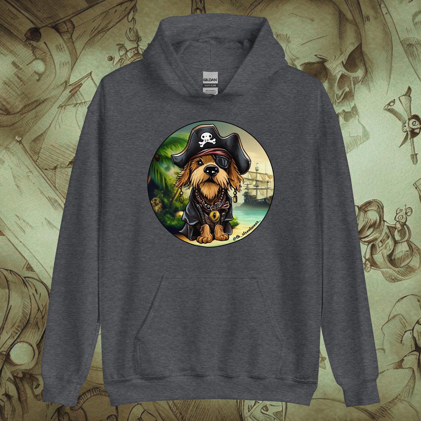 PirateDog - Unisex Heavy Blend Hoodie, front image