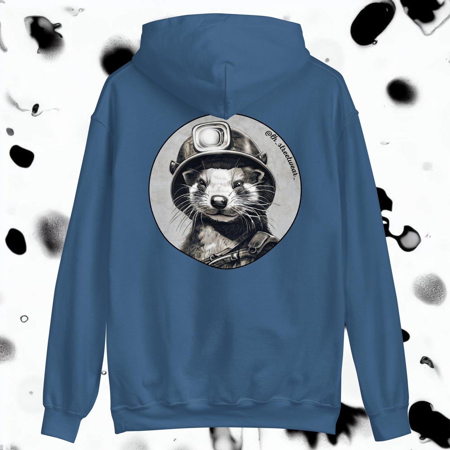 Mining Ferret - Unisex Heavy Blend Hoodie, rear image