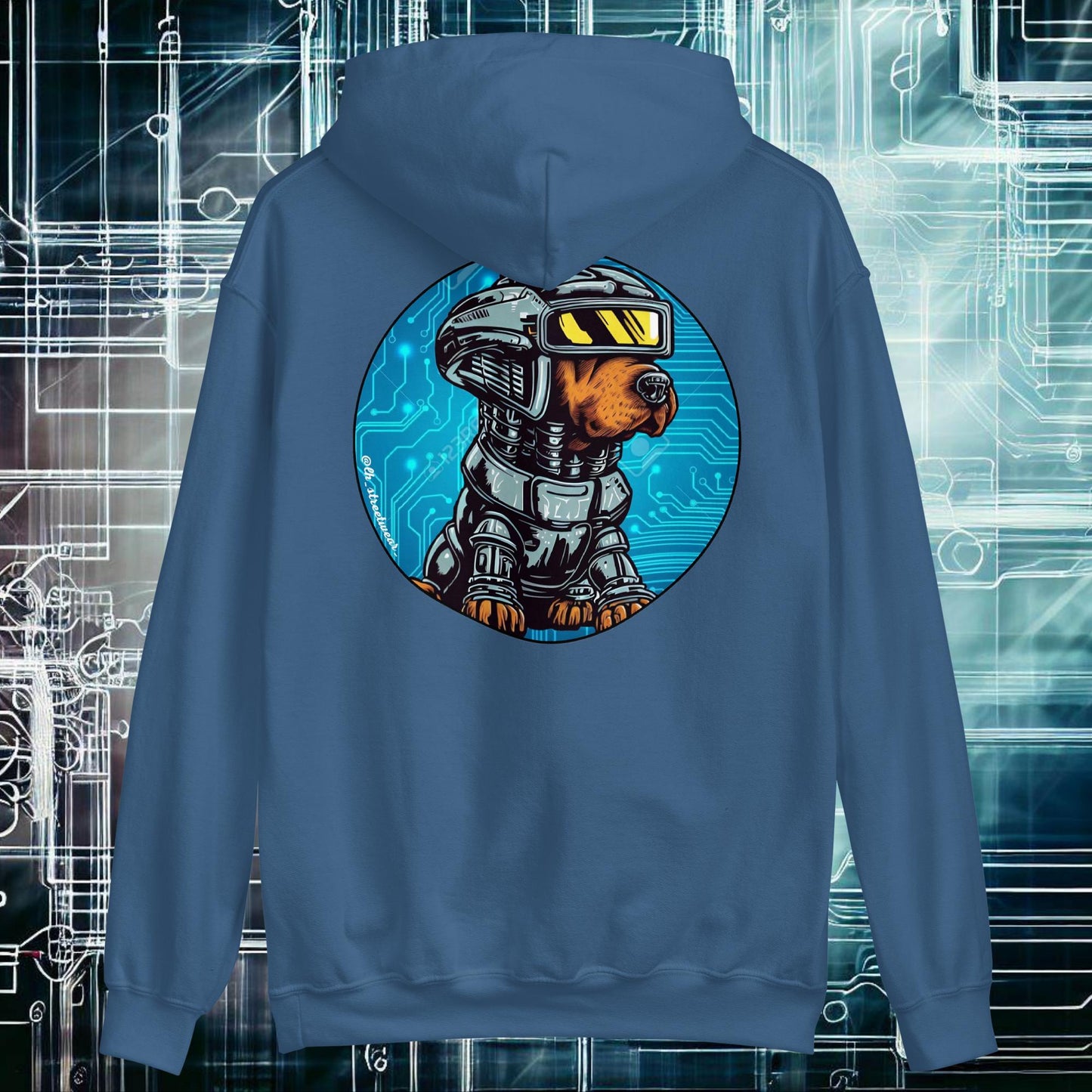 RoboDog - Sudadera con capucha unisex, imagen trasera