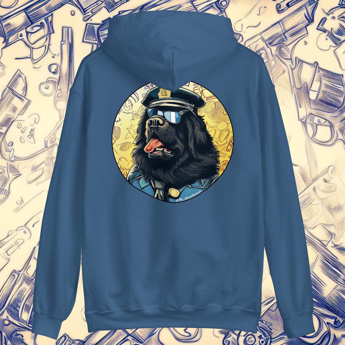 Dog Police - Unisex Heavy Blend Hoodie, rear image