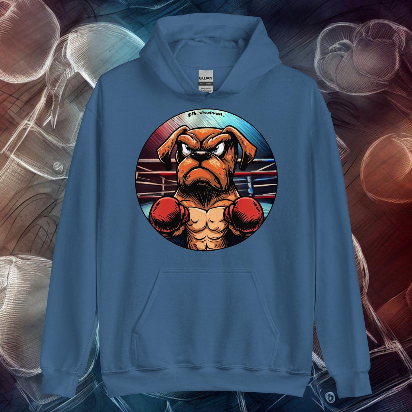 Doggy Boxer - Unisex Heavy Blend Hoodie, front image