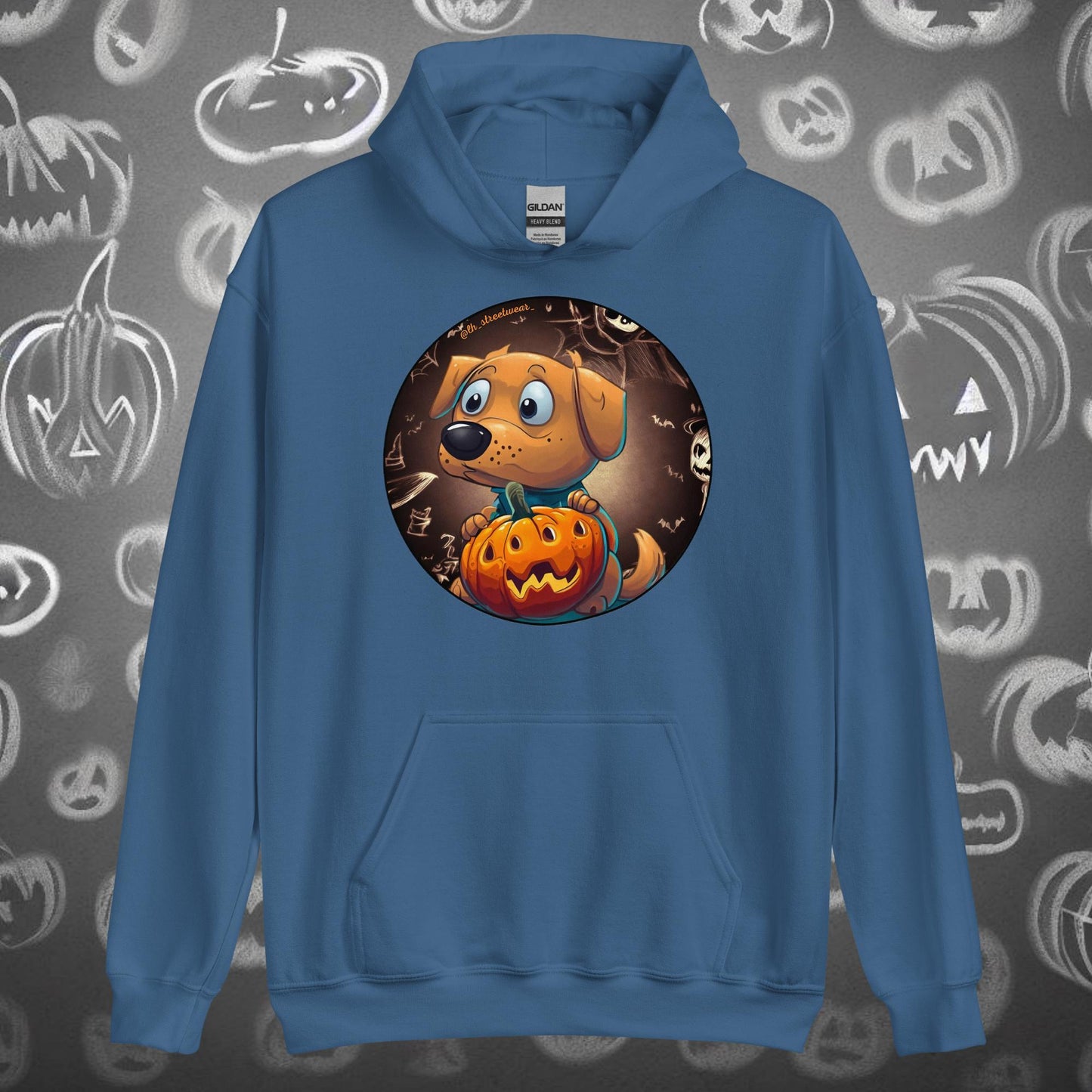 Pumpkin Dog 🎃 Halloween - Unisex Heavy Blend Hoodie, front image