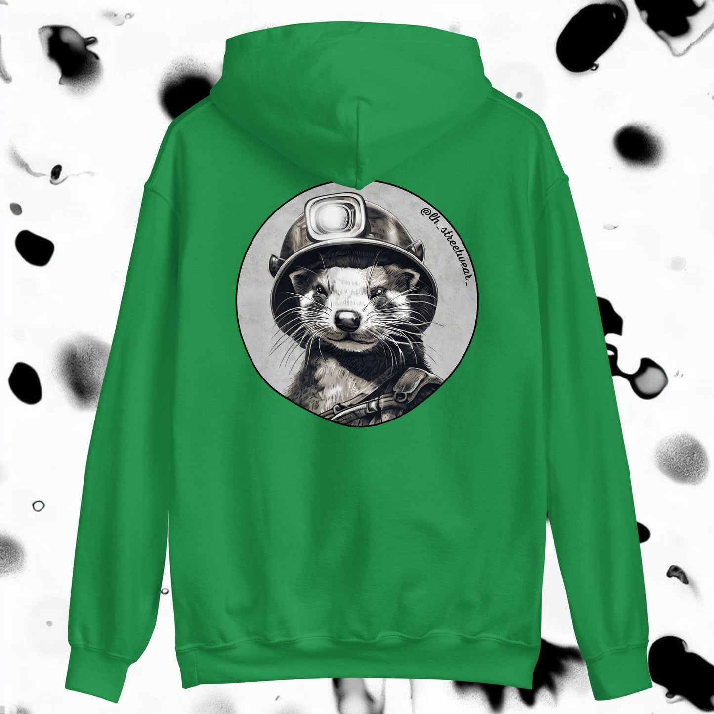 Mining Ferret - Unisex Heavy Blend Hoodie, rear image