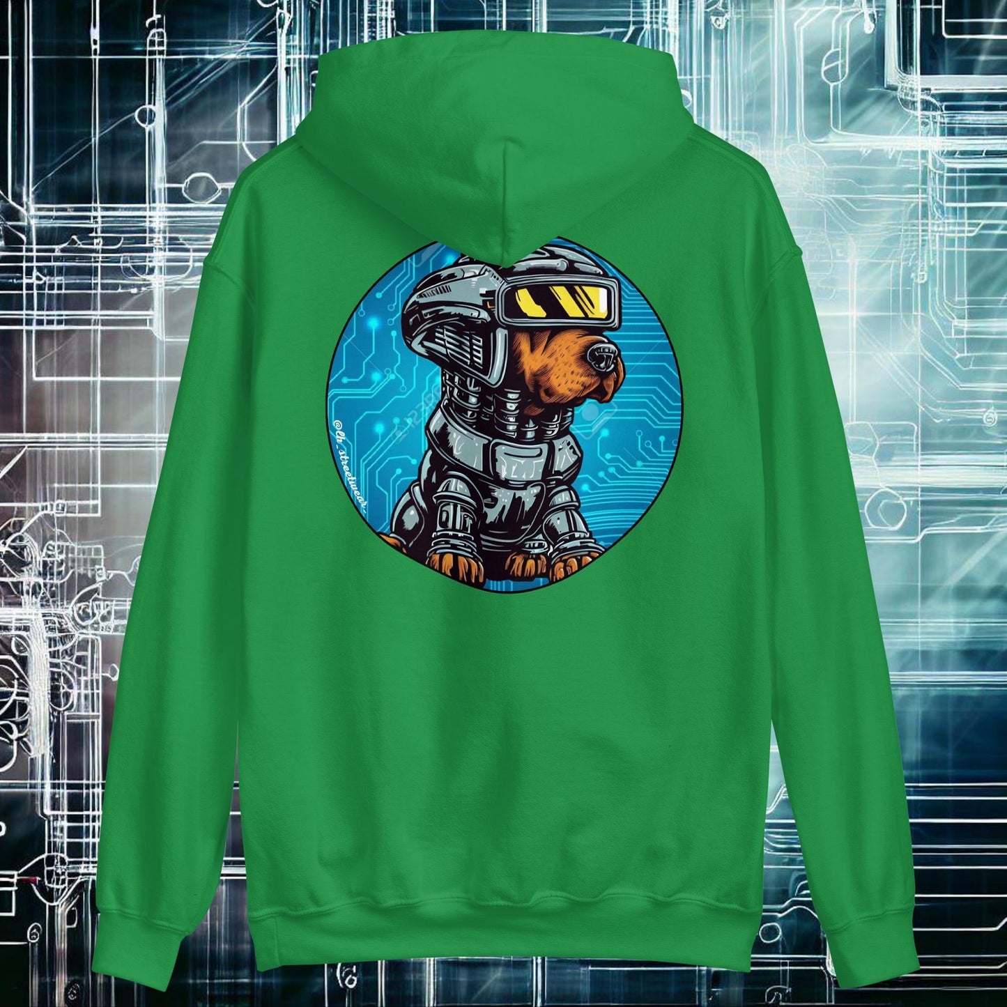 RoboDog - Sudadera con capucha unisex, imagen trasera