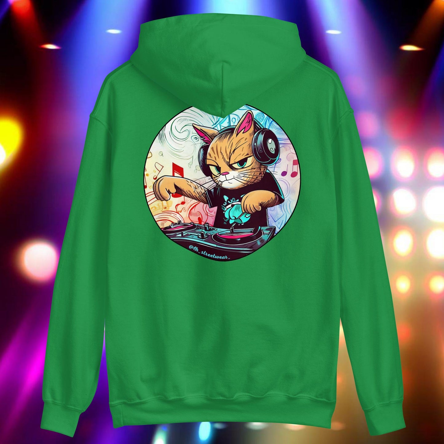 DJ Cat - Unisex Heavy Blend Hoodie, rear image