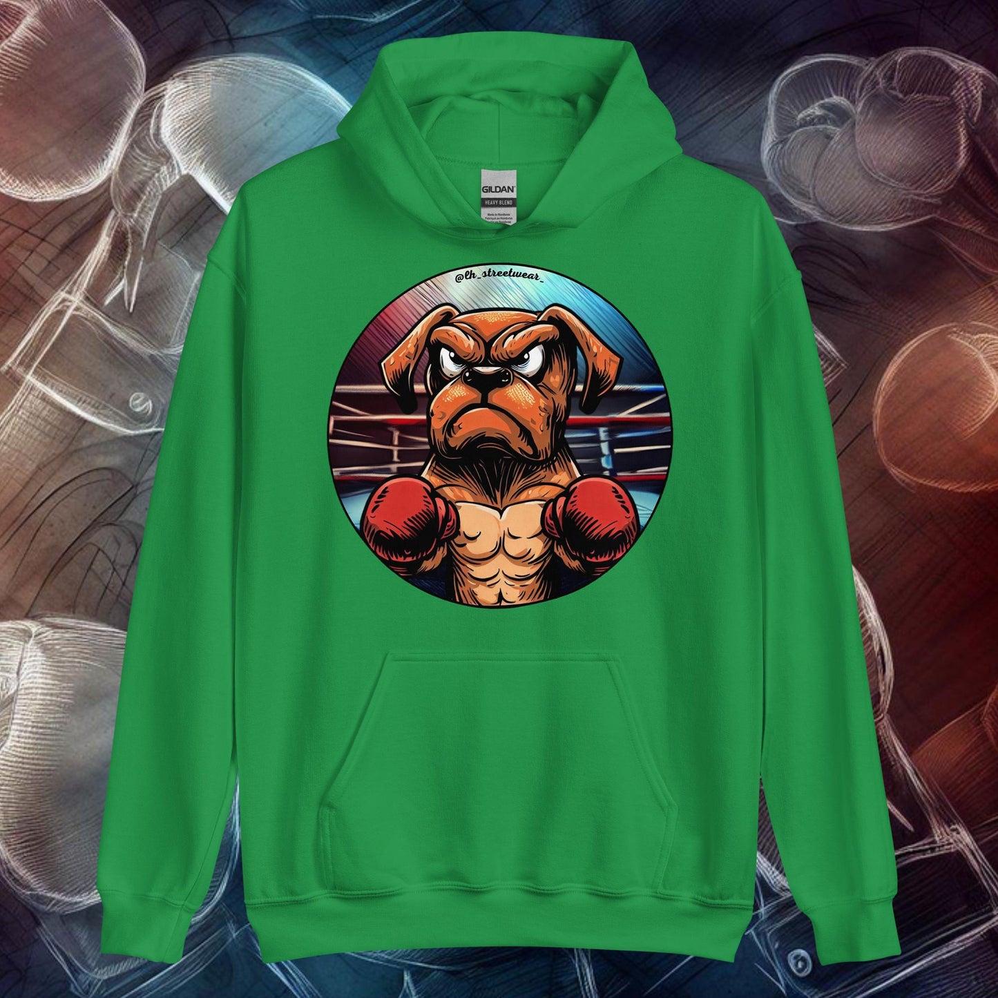 Doggy Boxer - Unisex Heavy Blend Hoodie, front image