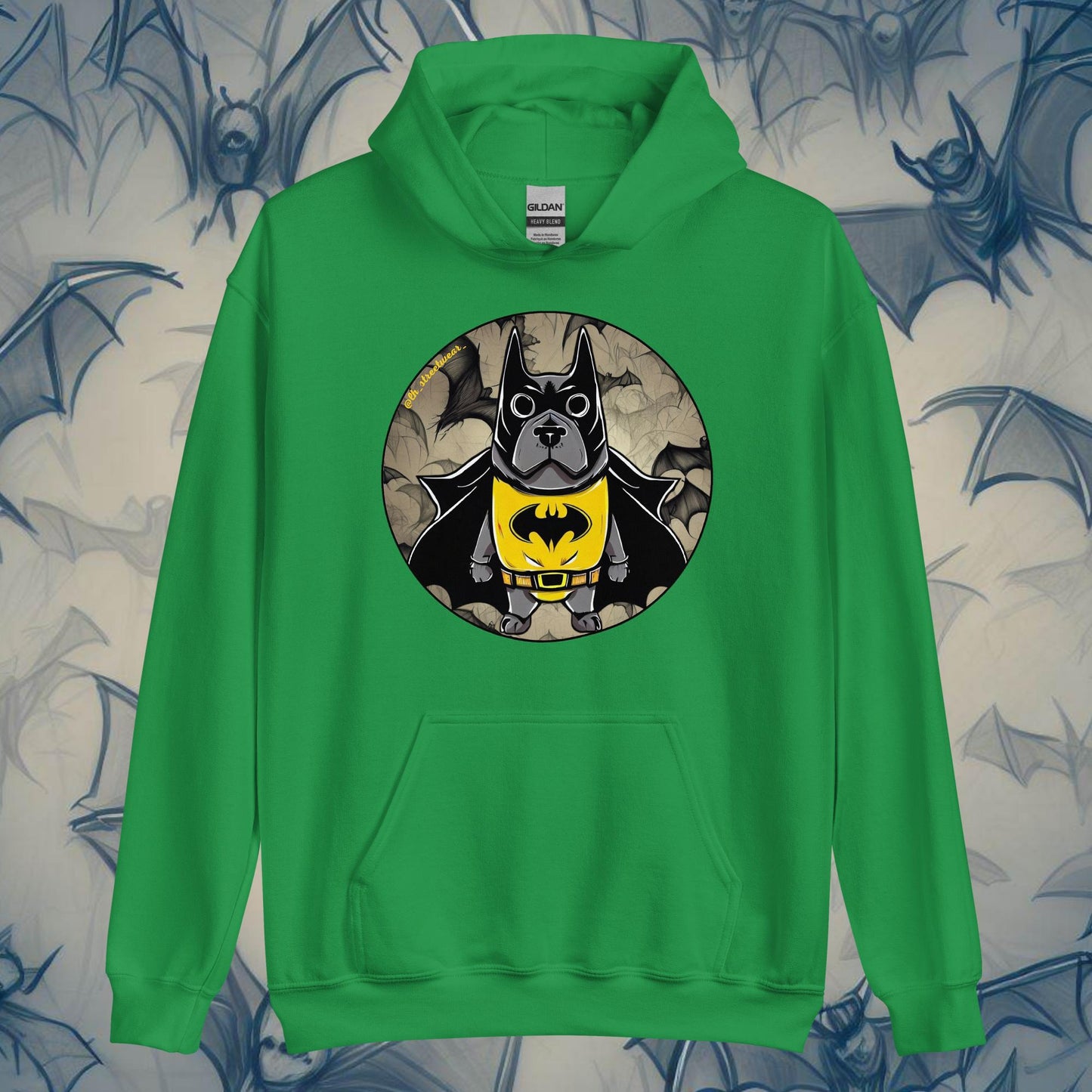 BatDog - Sudadera con capucha unisex, imagen delantera