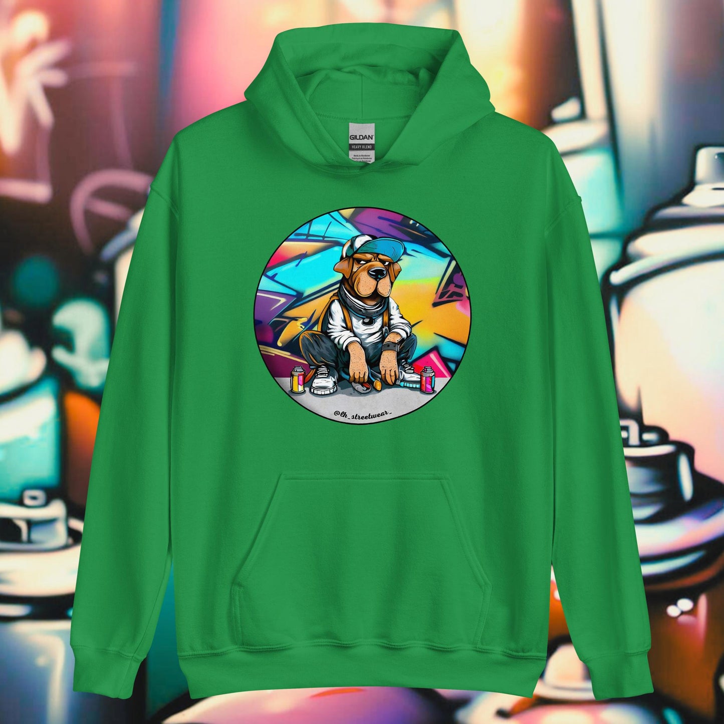 Graffiti Dog - Unisex Heavy Blend Hoodie, front image