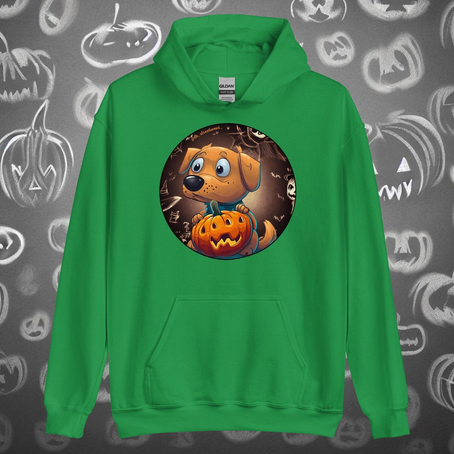 Pumpkin Dog 🎃 Halloween - Unisex Heavy Blend Hoodie, front image