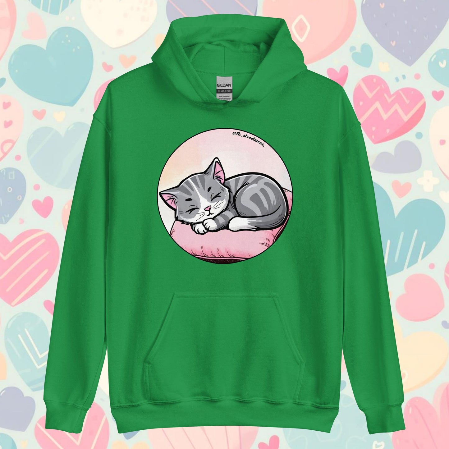 Gatito Durmiente - Sudadera con capucha unisex, imagen delantera