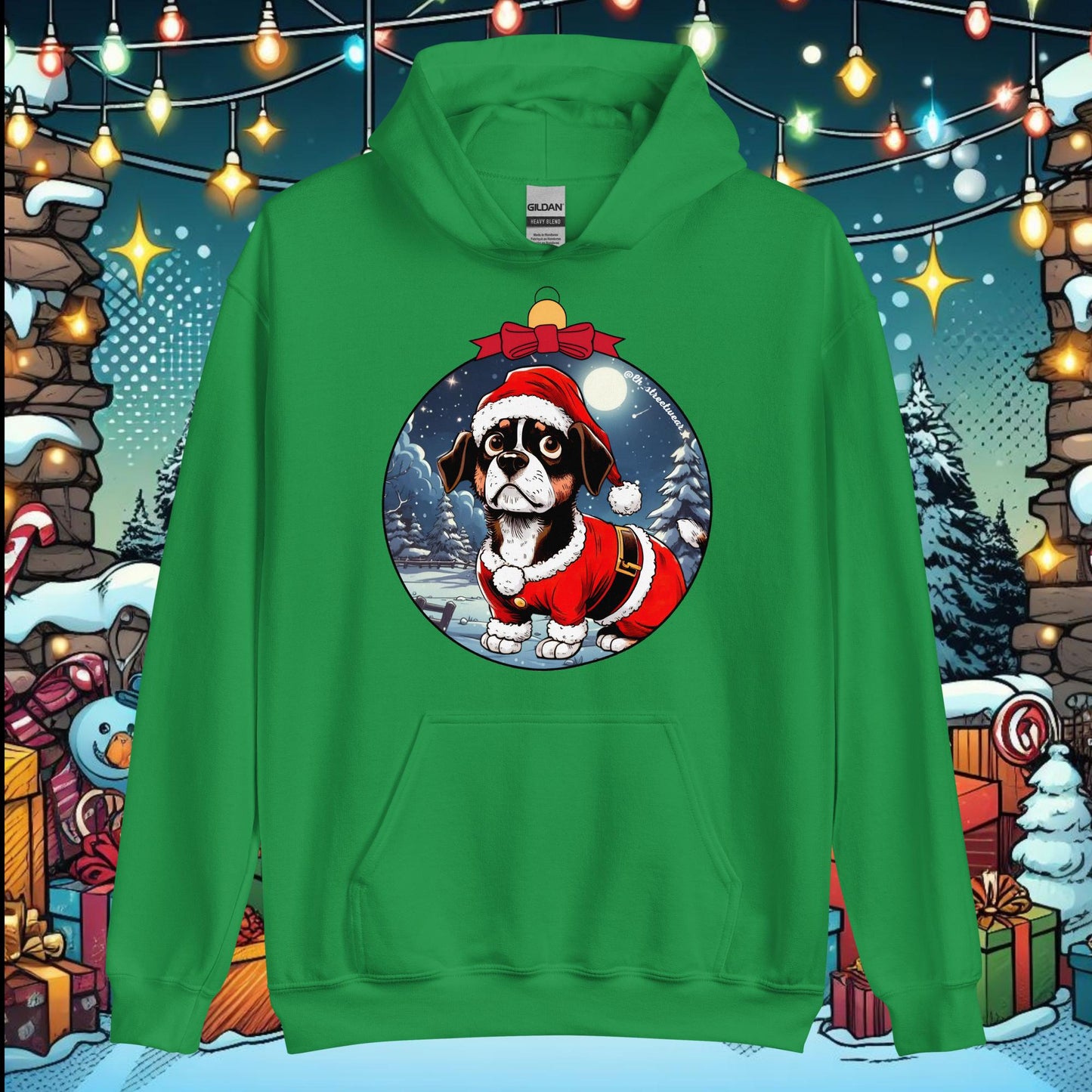 Christmas - Unisex Heavy Blend Hoodie, front image - Toby