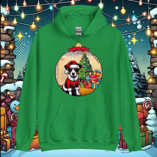 Christmas - Unisex Heavy Blend Hoodie, front image - Andalusian wine-cellar dog