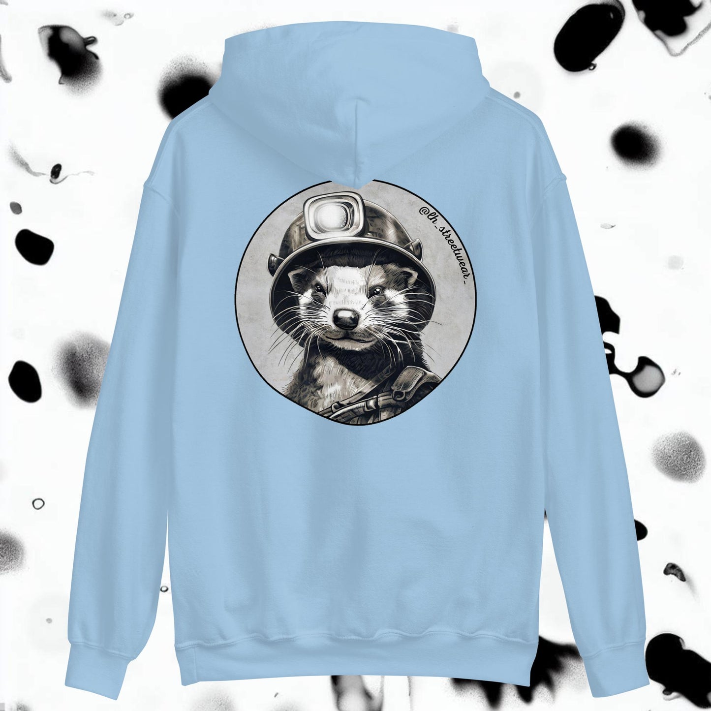 Mining Ferret - Unisex Heavy Blend Hoodie, rear image