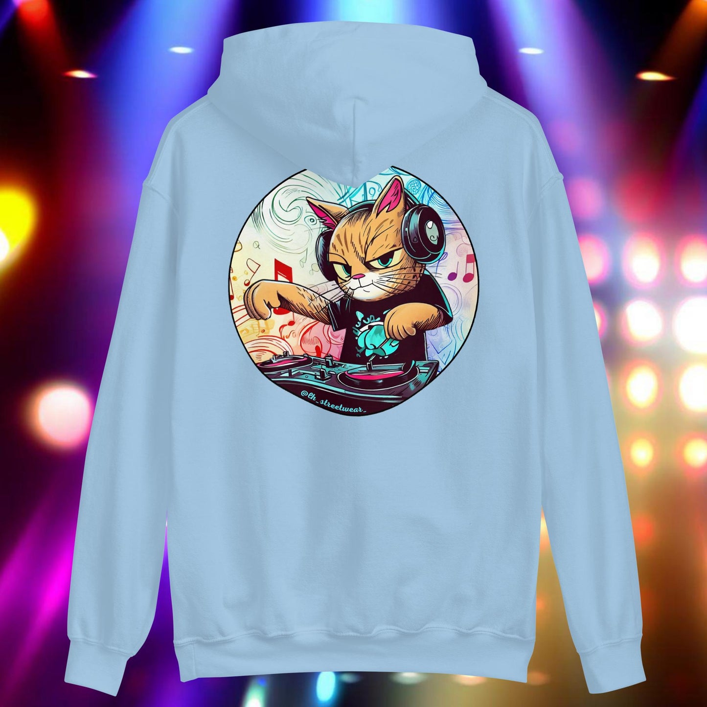 DJ Cat - Unisex Heavy Blend Hoodie, rear image