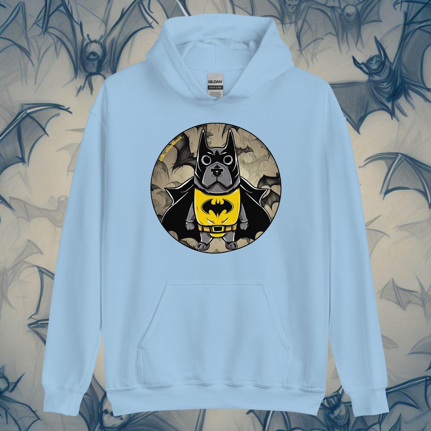 BatDog - Sudadera con capucha unisex, imagen delantera