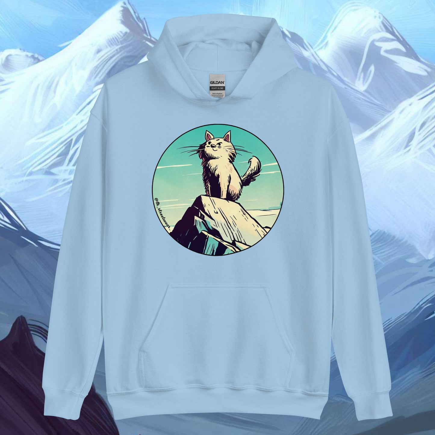 Mountaineer Cat - Unisex Heavy Blend Hoodie, front image