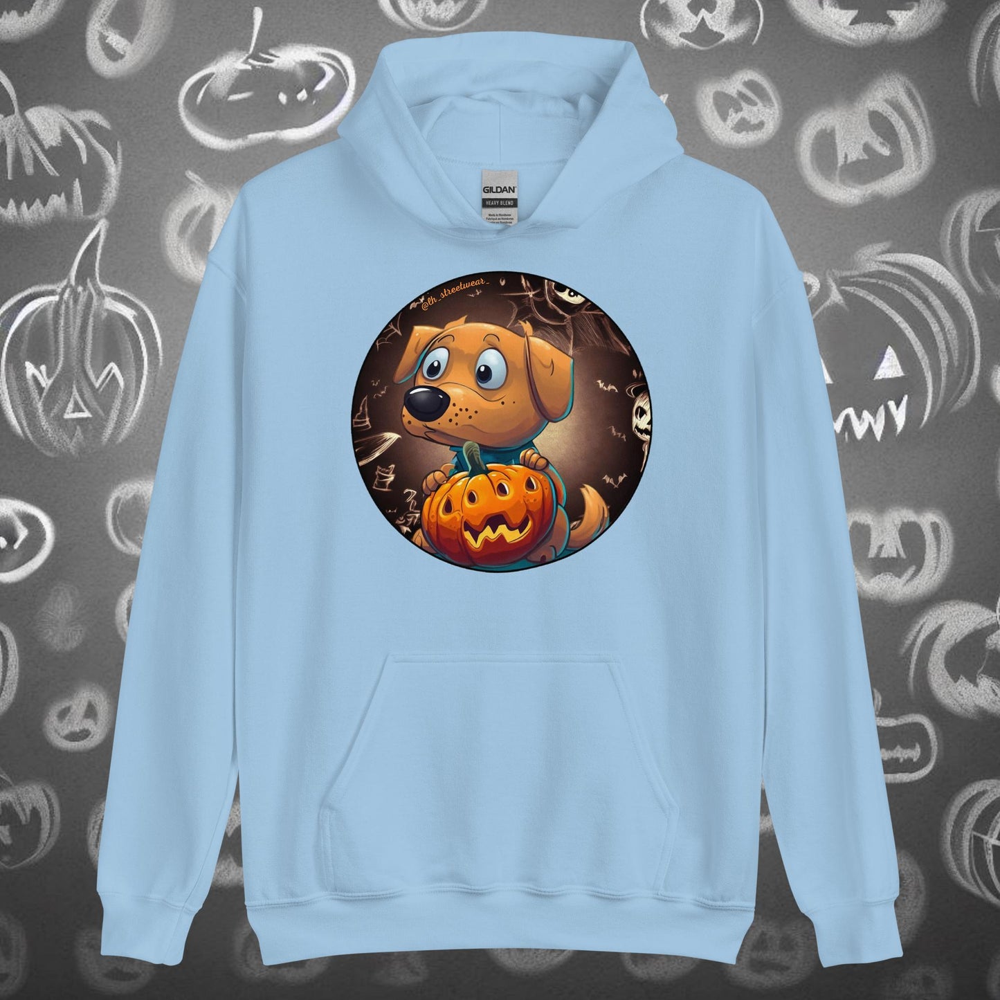 Pumpkin Dog 🎃 Halloween - Unisex Heavy Blend Hoodie, front image