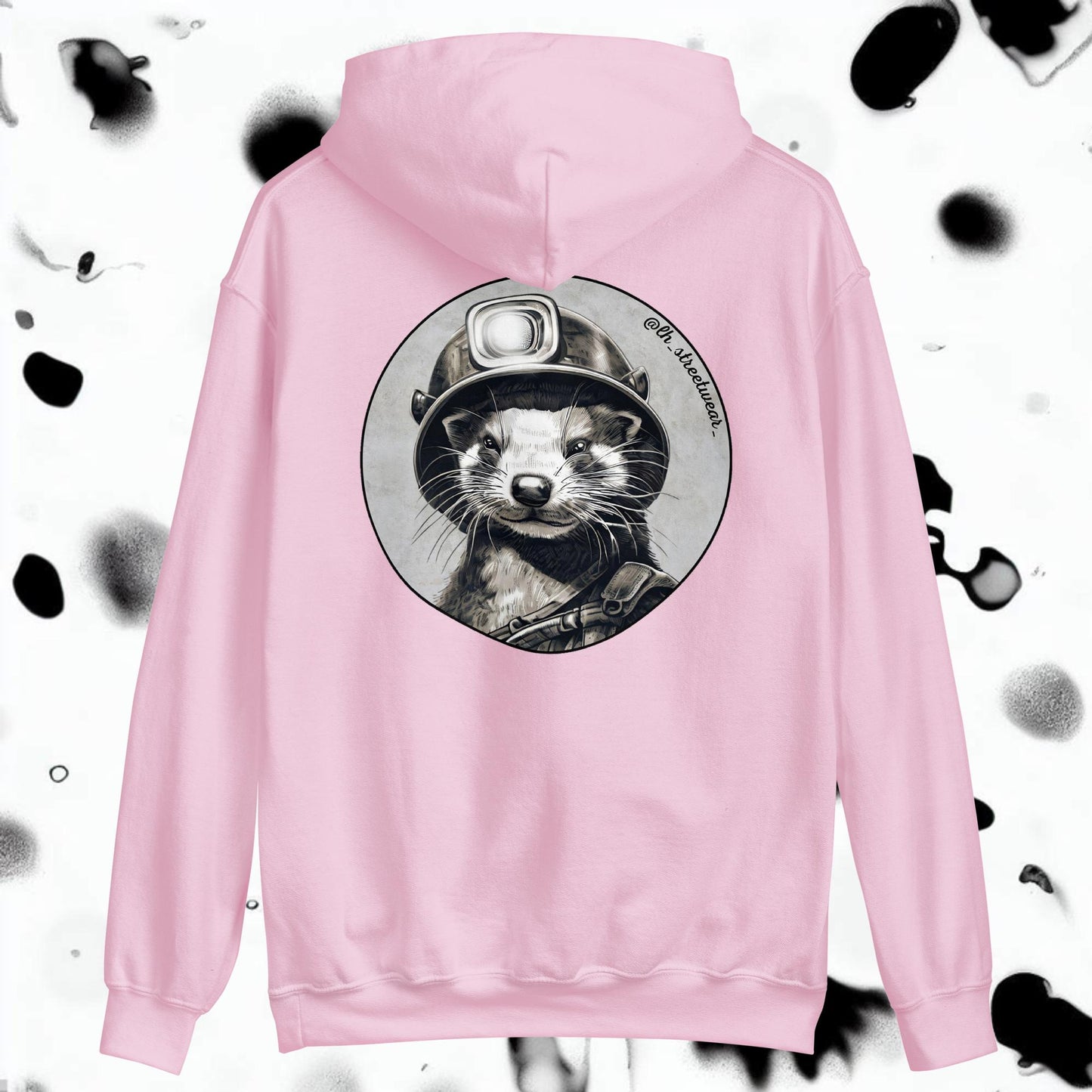 Mining Ferret - Unisex Heavy Blend Hoodie, rear image