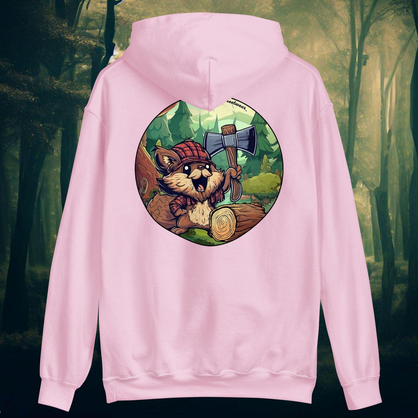 Wood Squirrel - Unisex Heavy Blend Hoodie, rear image